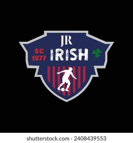 jr irish illustrations with patches for t-shirts and other uses