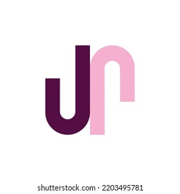 JR, J R letter icon logo flat vector