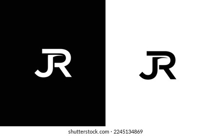 JR Letter Initial Logo Design, Vector Template