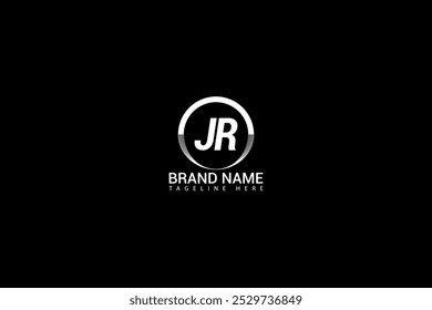 JR letter logo design on black background. JR creative initials letter logo concept. JR unique design