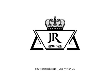 JR letter logo design on black background. JR creative initials letter logo concept. JR unique design