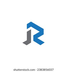 JR letter logo design vector template