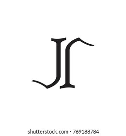 JR letter logo design vector