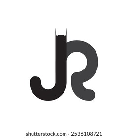 Logotipo de Letra JR | Logotipo de duas letras |