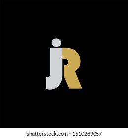 JR Letter monogram with abstrac concept style design