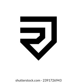 JR letter monogram logo icon design illustration