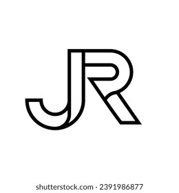 JR letter monogram logo icon design illustration