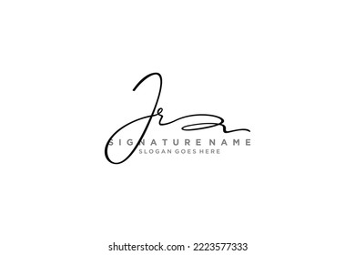JR Letter Signature Logo Template elegant design logo Sign Symbol template vector icon