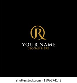 JR letter typography logo design. Luxury logo vector download.