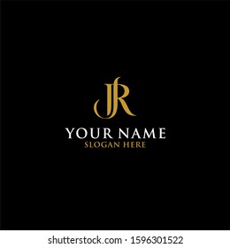 JR letter typography logo design. Luxury logo vector download.