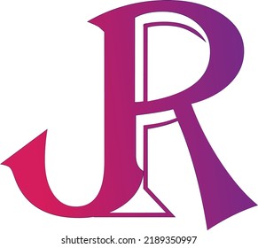 JR letter typography logo design. Luxury logo vector download.