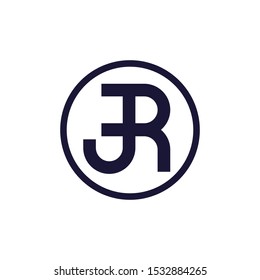 J,R letters vector logo. Vintage car emblem. Vintage automotive monogram