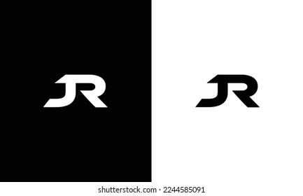 jr logo design vector sign template