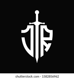 JR logo with shield shape and sword