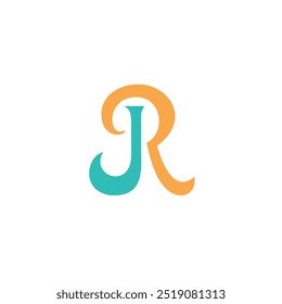 Diseño de Vector de logotipo JR. Icono de letra JR