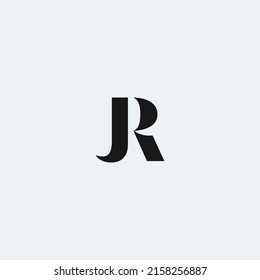 JR monogram logo in black and white color.