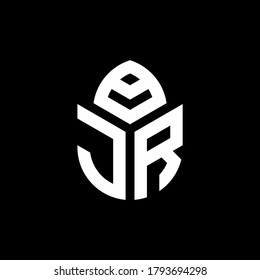 JR monogram logo with a cypress shape luxury style design template
