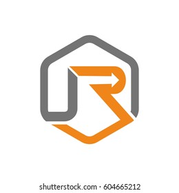 JR real estate initial logo design