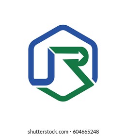 JR real estate initial logo design