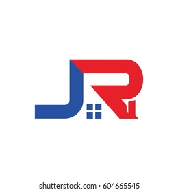 JR real estate initial logo design