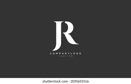 JR, RJ, Abstract initial monogram letter alphabet logo design