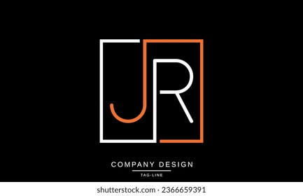 JR, RJ, Abstract Letters Logo Monogram