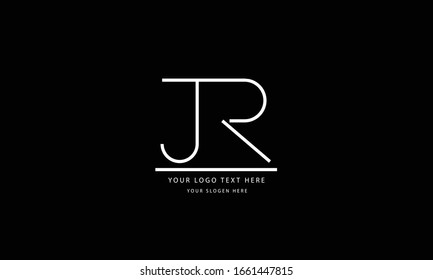 JR-RJ-Logo für abstrakte Vektorillustration-Monogramm-Vorlage