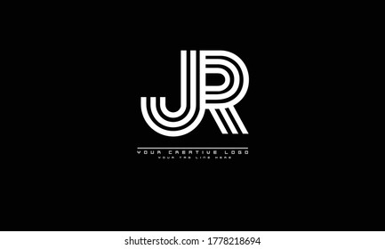 JR RJ abstract vector logo monogram template