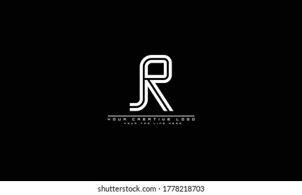 JR RJ abstract vector logo monogram template
