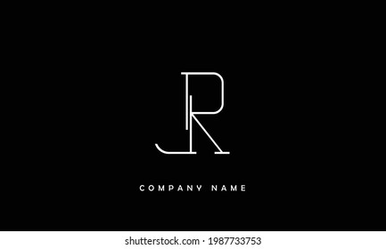 JR, RJ Alphabet Letters Logo Monogram