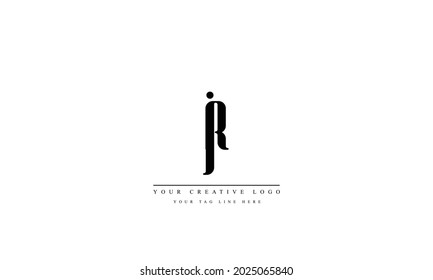 JR RJ J R Abstract Vector Logo Monogram Template