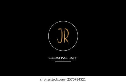JR, RJ, J, R abstract letters logo monogram