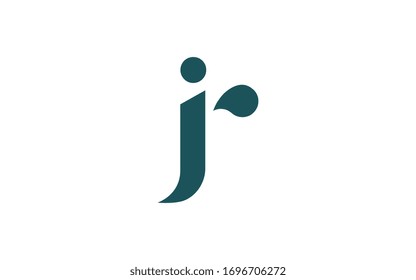 jr or rj and j or r Letter Initial Logo Design, Vector Template 