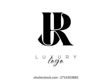 JR Serif Letter Monogram Typography Logo for Elegant Premium Branding Identity