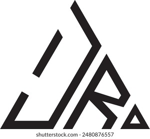 JR Dreieck Form Logo Design, Symbol, Symbol, Vektorgrafik Datei 