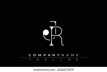 JR Typography Logo Design. Stylish monogram design depiction featuring the letters J and R combined in an artistic signature style, delivering a unique and creative visual representation.