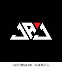 Diseño del logotipo de la letra triangular JRJ con forma triangular. Monograma de diseño del logotipo del triángulo JRJ. Plantilla de logotipo vectorial de triángulo JRJ con color rojo. Logo triangular JRJ Diseño sencillo, elegante y lujoso.