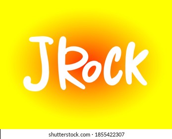 J-Rock hand drawn lettering logo for business, print and advertising.
