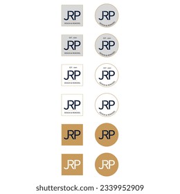 JRP minimal logo vector icon template. letter logo, word logo