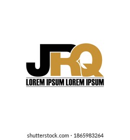 Vector de diseño de logotipo de letra monocasco JRQ