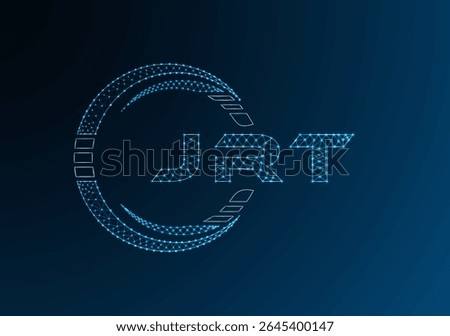 JRT low poly letter logo vector design. JRT lower poly logo design. Low poly logo.