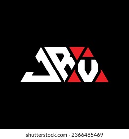 Diseño del logotipo de la letra triangular JRV con forma triangular. Monograma de diseño del logotipo del triángulo JRV. Plantilla de logotipo vectorial de triángulo JRV con color rojo. Logotipo triangular JRV Diseño sencillo, elegante y lujoso.