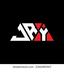 JRY triangle letter logo design with triangle shape. JRY triangle logo design monogram. JRY triangle vector logo template with red color. JRY triangular logo Simple, Elegant, and Luxurious design.