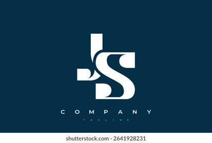 JS Abstract Geometric Logo Design. Modern and elegant logo design with simplistic typography elements, showcasing branding excellence.