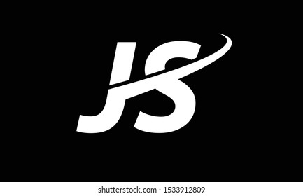 JS abstract vector logo monogram template
