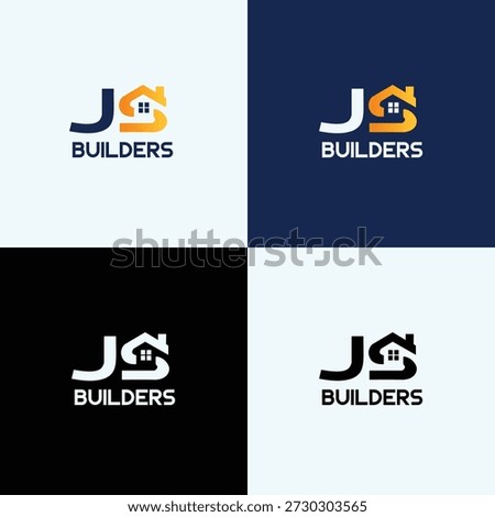 JS builders company logo design, Interior logo design, builders company logo design, 