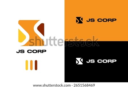 JS Corp Logo Variations Modern Branding Identity