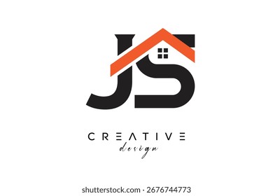 JS Creative Real Estate Architecture Monogram e logotipo doméstico