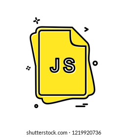 JS file type icon design vector