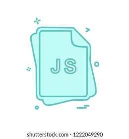 JS file type icon design vector
